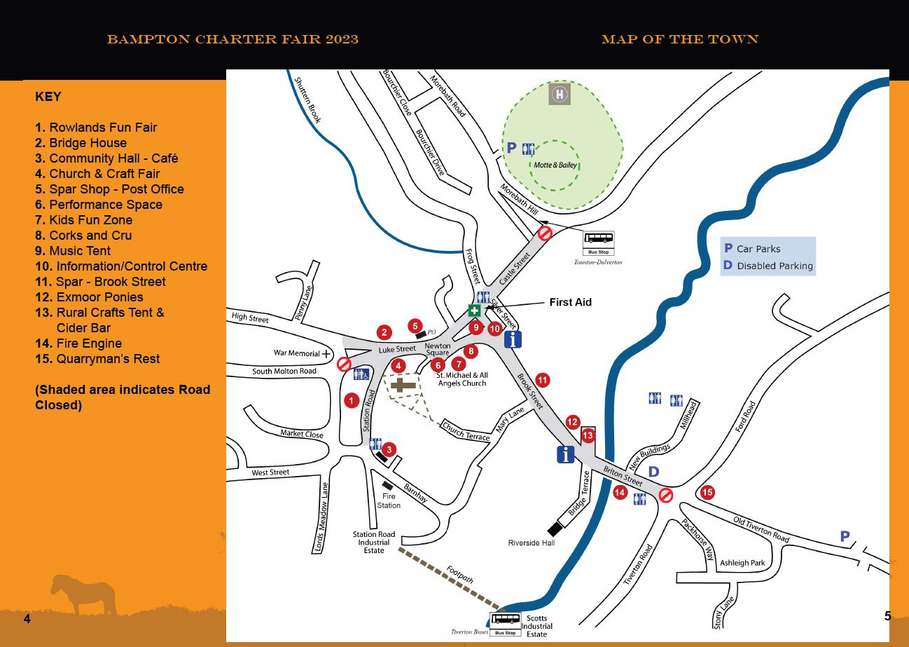 Bampton Charter Fair Map 2023